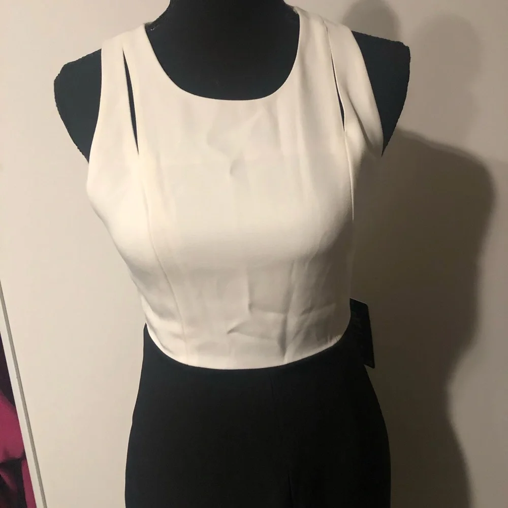 Express Colorblock Black White Sheath Dress 0 - Picture 3 of 4